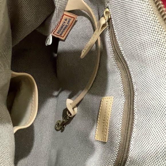 Donney and Bourke Satchel Bag Hot Pink/Tan Logo all over Zipped Quiet Luxury - Picture 6 of 7